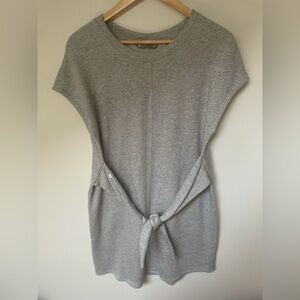 Athleta Embrace Tie Waist Sweatshirt Dress - Gray - size small